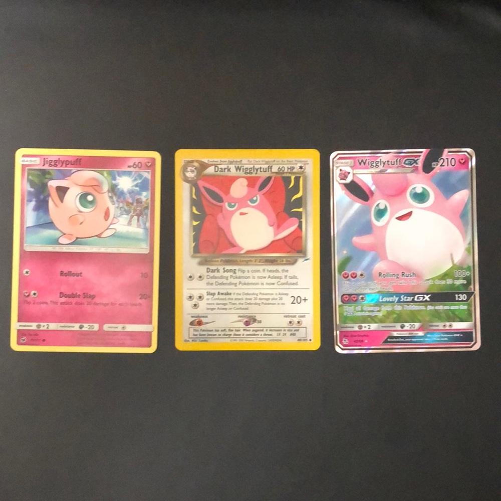 Dark Wigglytuff & Wigglytuff GX w/ jigglypuff set